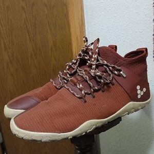 Vivobarefoot Primus Trail FG Men’s Barefoot Running Shoes – Red/Gum – Size 13